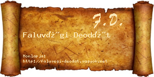 Faluvégi Deodát névjegykártya
